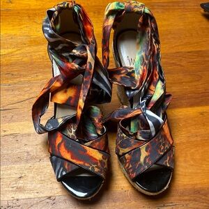 Impo Multicolor Espadrille Wrap Sandals